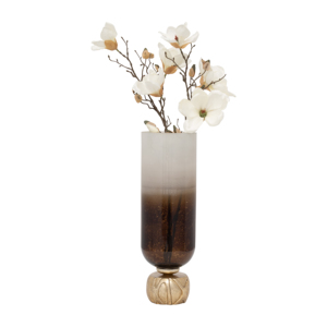 Ombre Cylinder <b>Candle</b> Holder Modern Glass Metal <b>Hurricane</b> Centerpiece Table Decor - Product Image 3