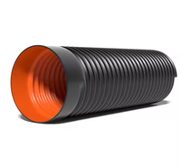 300mm DN 500mm 600mm Sn8 égouts Double paroi Hdpe 6 pouces tuyaux ondulés prix ou Drainage