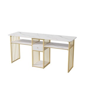 Hot Sale <b>Nail</b> Salon Furniture Manicure <b>Nail</b> <b>Table</b> Beauty Station Client <b>Table</b> with Drawers - Product Image 2