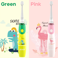 Brosse à dents électrique pour bébé approuvée BSCI OEM SG-976G, blanche et colorée, avec lumière, marque privée, brosse amusante pour enfants