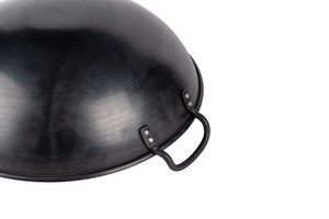<span class=keywords><strong>Wok</strong></span> Antiaderente in Acciaio al Carbonio di Alta Qualità, Completamente Temperato, con Manico Lungo Singolo, Nero, Fino a 450°F, per Fornello a Gas, 40cm - Product Image 4
