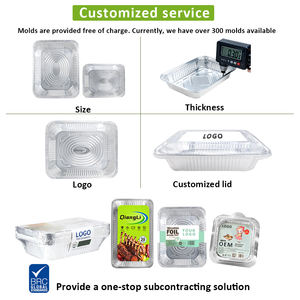 Moldes desechables de papel de aluminio de 2 lb (8.7x4.6x2.6 pulgadas) de alta resistencia para <span class=keywords><strong>pan</strong></span>, pasteles de plátano y pastel de carne - Product Image 4