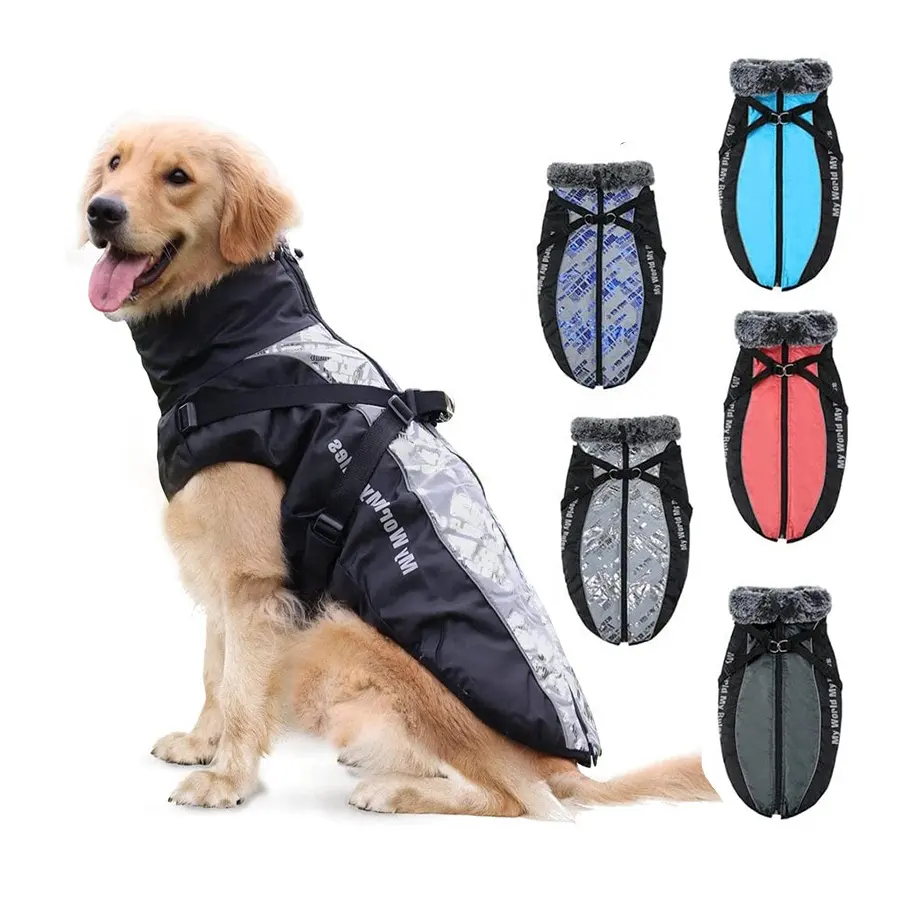 Pet Dog Outono Inverno Roupas Inverno Ao Ar Livre Grosso Acolchoado Warm Dog Cold Weather pet jacket Pet Dog Coat