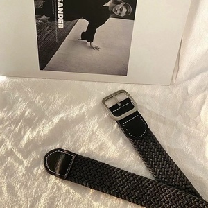 <span class=keywords><strong>Ceinture</strong></span> élastique tissée extensible pour jeans et pantalons, usage décontracté, boucle métallique réglable, sangle de taille confortable, design sans trous YD005 - Product Image 3