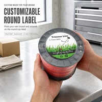 Fil de coupe rond en nylon de 2,7 mm, bobine de fil pour débroussailleuse à essence, orange rouge, pour tondeuse à gazon