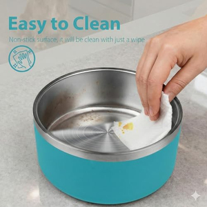 Insulated <b>Cat</b> Dog Bowl Double Layer 304 Stainless Steel Dog Bowls With Non-Slip Rubber Base Pet Bowl for <b>Food</b> and Water - Product Image 5