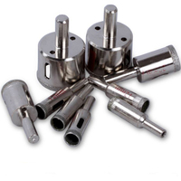 Forets diamantés électroplaqués Henan Drills-King, tailles métriques 6/8/10 mm, pour verre et marbre, avec queue hexagonale, ouvre-trou, coupe-trou