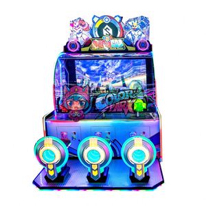 Machine de jeu d'arcade colorée pour enfants, 3 joueurs, tir à l'eau, fonctionnant à pièces, pour parcs d'attractions - Product Image 3