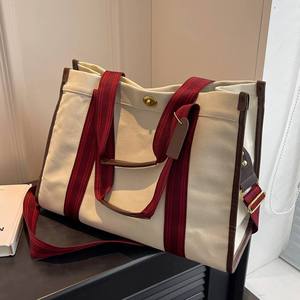 Vente directe usine : Nouveau sac fourre-tout en toile de coton écologique 2026 avec poche zippée et personnalisable - Product Image 5