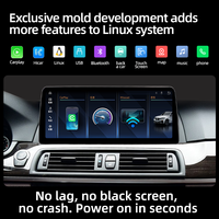 Écran intelligent pour voiture avec CarPlay sans fil Linux 10.25/12.3/12.8, système de navigation GPS, compatible avec BMW 1/2/3/4/5/X1/X3/X4/X5/X6 Série 5 GT 10-17