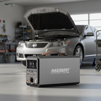 Kit d'outils d'urgence Maxcellent : Démarreur de batterie de voiture, Power Bank, Pompe à air, Gonfleur de pneus, Coque en alliage, Lumière LED, 1800A de crête