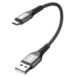 Cable de Carga Rápida SUNGUY de Nailon Trenzado Tipo A a Micro-B de 18 W, Cable de Datos Retráctil de Alta Velocidad para Teléfono y Portátil - Product Image 4