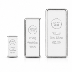 Barra de Plata 999 Grabada Personalizada, Lingote de Plata Pura Fina con Patrón Tallado, Barra de Plata Decorativa, Recuerdo, Metal Precioso Artesanal - Product Image 1