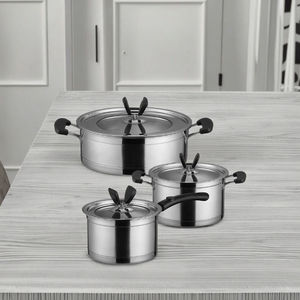 Yolecen ชุดเครื่องครัวสแตนเลส6-PCS ทันสมัยพร้อมฝาแก้วเตาอบปลอดภัยเคลือบไม่ติด-ของขวัญสำหรับโลโก้ห้องครัวสามารถเพิ่มได้ - Product Image 2