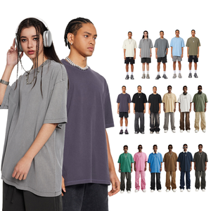 เสื้อยืดผู้ชายคุณภาพสูง 260 กรัม ผ้าฝ้าย 100% เนื้อหนา ทรงโอเวอร์ไซส์ ระบายอากาศได้ดี พร้อมพิมพ์โลโก้ตามสั่ง ดีไซน์เรียบง่าย - Product Image 1