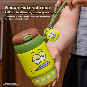 Botella de Agua de Acero Inoxidable de 300 ml de <span class=keywords><strong>Bob</strong></span> <span class=keywords><strong>Esponja</strong></span>, con Tapa y Cuerda, para Regalo, Taza Infantil y para el Automóvil - Product Image 5