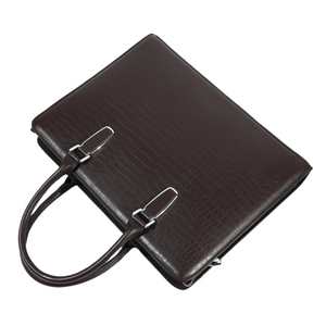 Sac à dos pour ordinateur portable unisexe en cuir véritable imperméable avec fermeture éclair, grande capacité, mallette d'affaires pour avocats et financiers - Product Image 4