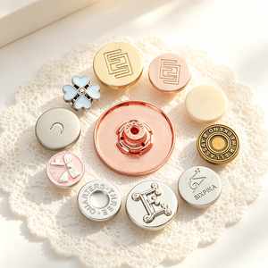 Vintage Zinc Alloy Decorative Metal <b>Buttons</b> Custom Logo Round Shank <b>Buttons</b> For Coat Blazer Suit Garment - Product Image 4