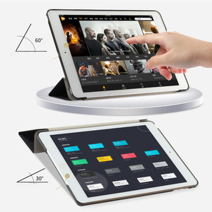 Étui à triple pliage pour <span class=keywords><strong>iPad</strong></span> Air 2 et <span class=keywords><strong>iPad</strong></span> 5e/6e génération 9,7 pouces, housse de protection en PU + PC avec support - Product Image 2
