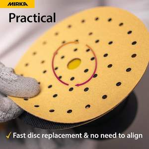Mirka Gold Sanding <strong>Disc</strong> Velcro And PSA <strong>Sandpaper</strong> Hook And Loop Abrasive <strong>Disc</strong> 5 Inch 6 Inch Mirka Abrasives - Product Image 3