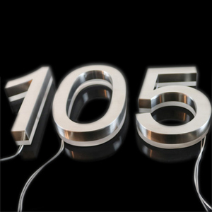 Nomor Besi Tahan Karat Lampu Latar Led Huruf Tanda Nomor Rumah Lampu 3d Khusus Profesional - Product Image 3