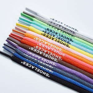 사용자 정의 80-160cm 컬러 탄성 타원형 인쇄 폴리에스터 신발 끈 - Product Image 2