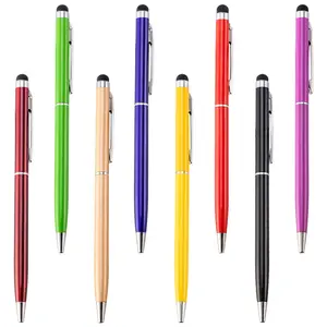 פרסום קידום מכירות אלומיניום מותאם אישית stylus עט עם חברת לוגו זול כדור עט עבור מלון