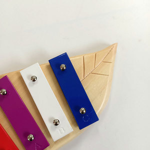 Instruments de percussion pour enfants en gros, Xylophone en aluminium à 8 tons en forme de feuille pour l'enseignement précoce - Product Image 3