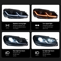 Conjunto de Faros Delanteros LED Completos para VW Golf 6 2009-2012, Luces DRL, Señal de Giro Secuencial, Conexión Plug and Play