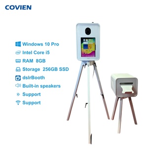 Cabina de Fotos con Pantalla Táctil de 18.5 Pulgadas, Patas Plegables y Soporte de Cámara Ajustable, Compatible con iPads y Cámaras DSLR - Product Image 3