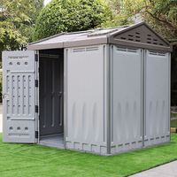 Cobertizo de Almacenamiento Prefabricado de Acero a Precio Económico, Cobertizo de Jardín Exterior Impermeable, Duradero y de Diseño Moderno