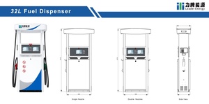 Distributeur de carburant LEADER ENERGY LD-32L en aluminium antidéflagrant à 2 buses 50L/min pour essence/diesel/kièrosène Tatsuno - Product Image 3