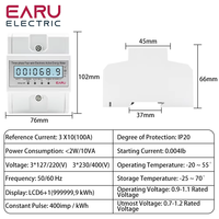 Compteur d'énergie EARU Din AC 230 380V 3 phases 4 fils, moniteur de consommation d'énergie, wattmètre, bivolt 100A 50/60Hz, rétroéclairage EA771