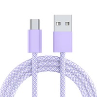 Cable de Datos Trenzado con Conectores Tipo-C, Carga Rápida de 100W para Dispositivos USB