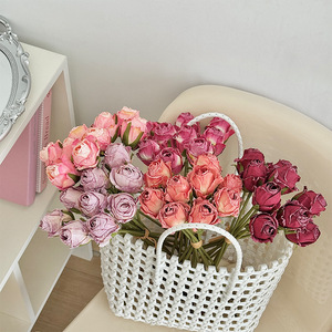 Rosas Angolanas Artificiales, Flores de Seda Rosadas, Alta Simulación, Decoración para Bodas y Hogar, Ramo, Accesorios para Fotografía - Product Image 3