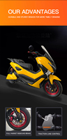 Urban Attack LED Farlı Yarış Elektrikli Motosiklet 72V 2000W 60Ah Ağır Hizmet Tipi Yüksek Hız 100km/s Yetişkinler İçin E-Motosiklet