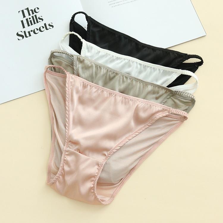 Womens Silk Underwear Mid Rise Seamless