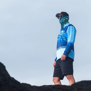 Concevez votre propre chemise de pêche à manches longues en polyester avec boutons magnétiques pour hommes et femmes - Product Image 4