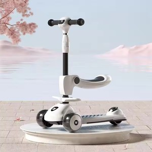 Monopattino Bici 2 in 1 per Bambini <span class=keywords><strong>50</strong></span> kg 1-7 Anni con Sedile Regolabile, Manubrio, Ruote LED, Telaio Rinforzato, Pedana Antiscivolo e Cestino - Product Image 5