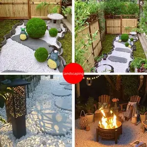 Modern Courtyard Decoration White Pebbles White Stones Natural Snow White Gravels For Sale