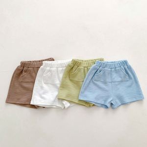 도매 어린이 의류 단색 아기 옷 아동복 세트 여름 반팔 티셔츠 + 반바지 정장 소년 - Product Image 4