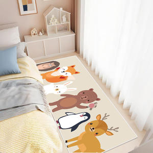 Alfombra Infantil con Estampado de Animales de Dibujos Animados, Rectangular, Antideslizante, Estilo Moderno, para Cuarto de Niños, Área de Juegos - Product Image 3