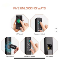 Cerradura Inteligente Biométrica con Huella Dactilar Aurelysse Tuya/TTlock, Alta Seguridad, Impermeable IP64, Acero Inoxidable, Multi-Desbloqueo, OEM ODM
