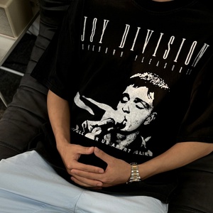 Vintage Wash Water Trend Brand Summer T-Shirt Men Women Regular Fit <b>Short</b> <b>Sleeved</b> 180 Grams Cotton Breathable Print Hip Hop - Product Image 4