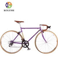Vélo de route rétro à vitesse variable, guidon courbé, cadre en acier carbone 700c Softail, frein V double, capacité de charge 150 kg, course urbaine