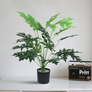 Plante artificielle Monstera Dream Castle, feuille de 30 cm à 100 cm, PVC, décoration de bureau intérieure - Product Image 1
