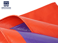 Bâche en PE MILLION 120g Bleu Orange, imperméable et résistante aux UV, avec œillets, pour camions, agriculture et protection extérieure