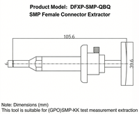 Extracteur CYXS SMP/GPO, outil d'extraction d'adaptateur RF de haute précision, permettant d'économiser du travail, pour connecteurs coaxiaux RF CN/SHA