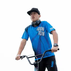 Camiseta de ciclismo com estampa personalizada MONTON, camisa de MTB de manga curta para mountain bike, jérsei relaxado