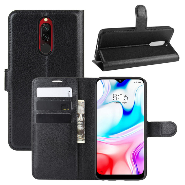 For Xiaomi Redmi 8 Case Leather Flip Back Cover for Mi Redmi 8 Cover Mobile Cover Phone Case Flip Leather Protective Mobile Case